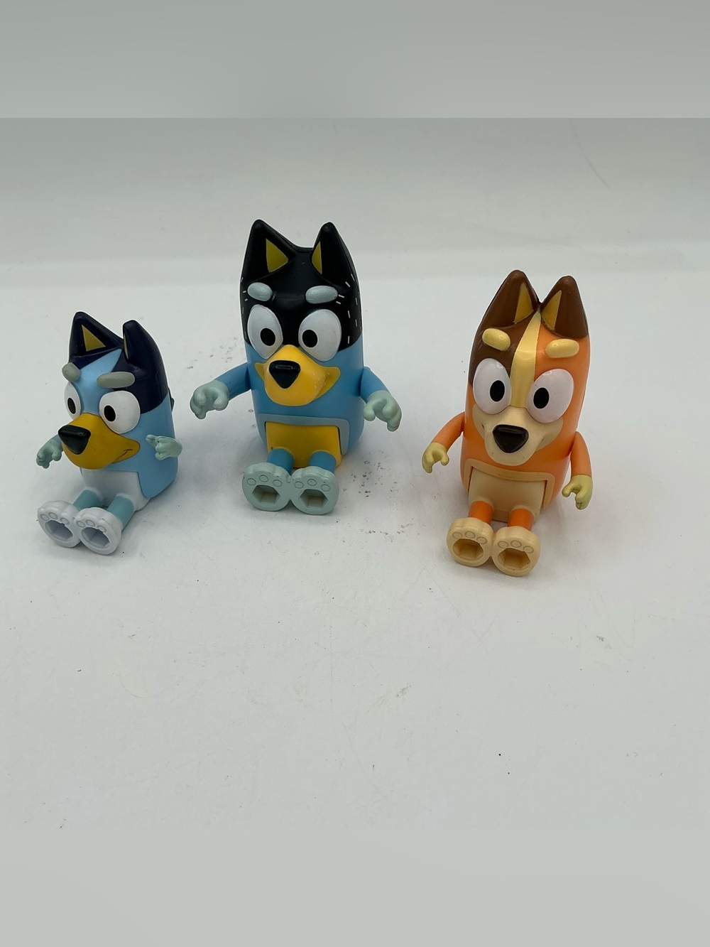 Bluey Character Toy Pack - Assorted Blue & Orange Figures set of 3